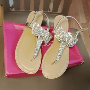 Flat Sandals, Terena, Gold 11